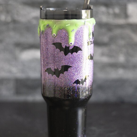 Authentic 40 oz Stanley Quencher Flowstate 2.0 - Halloween - Epoxy Glitter - Picture 3 of 8